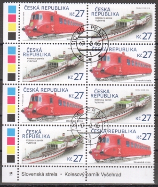 0876 (4x) + 0877 (4x) - větší celek 8 známek ● - 2016
